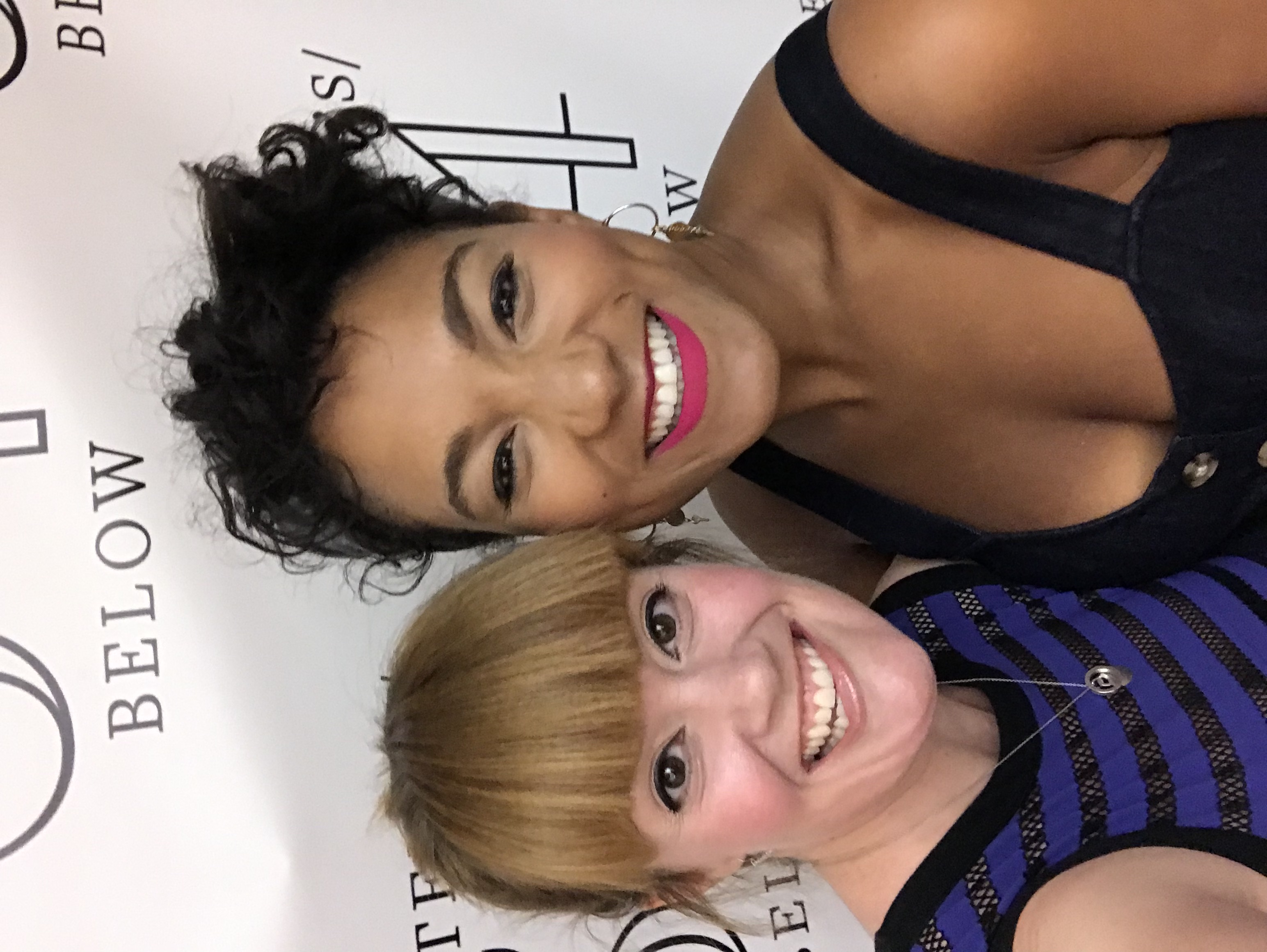 Blair and Mary Antonini before performing in First Date at 54 Below in NYC