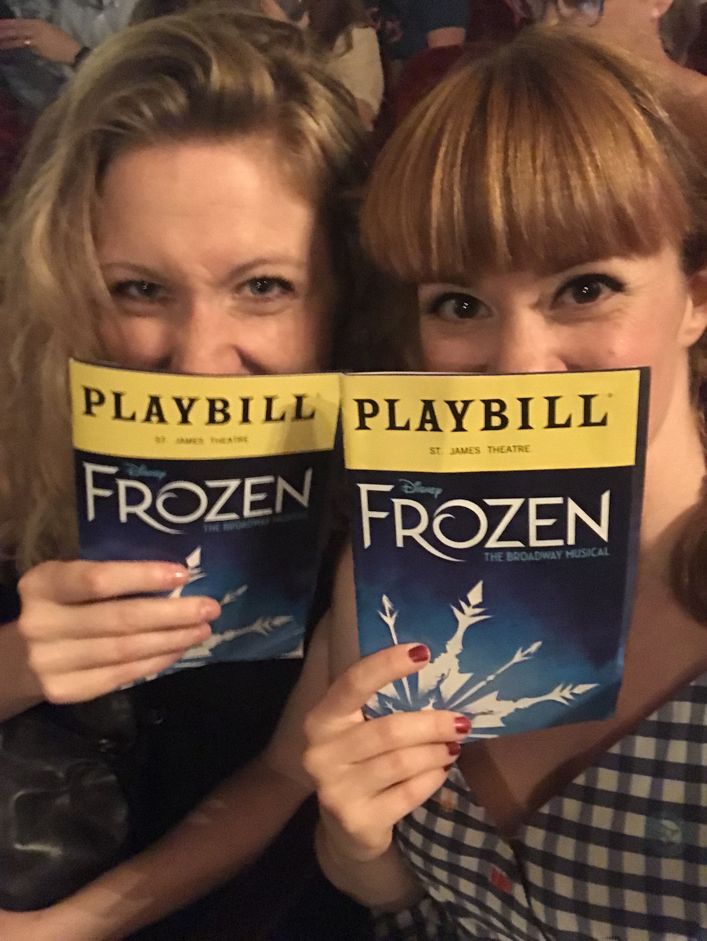Blair with Carly Kincannon at Frozen on Broadway