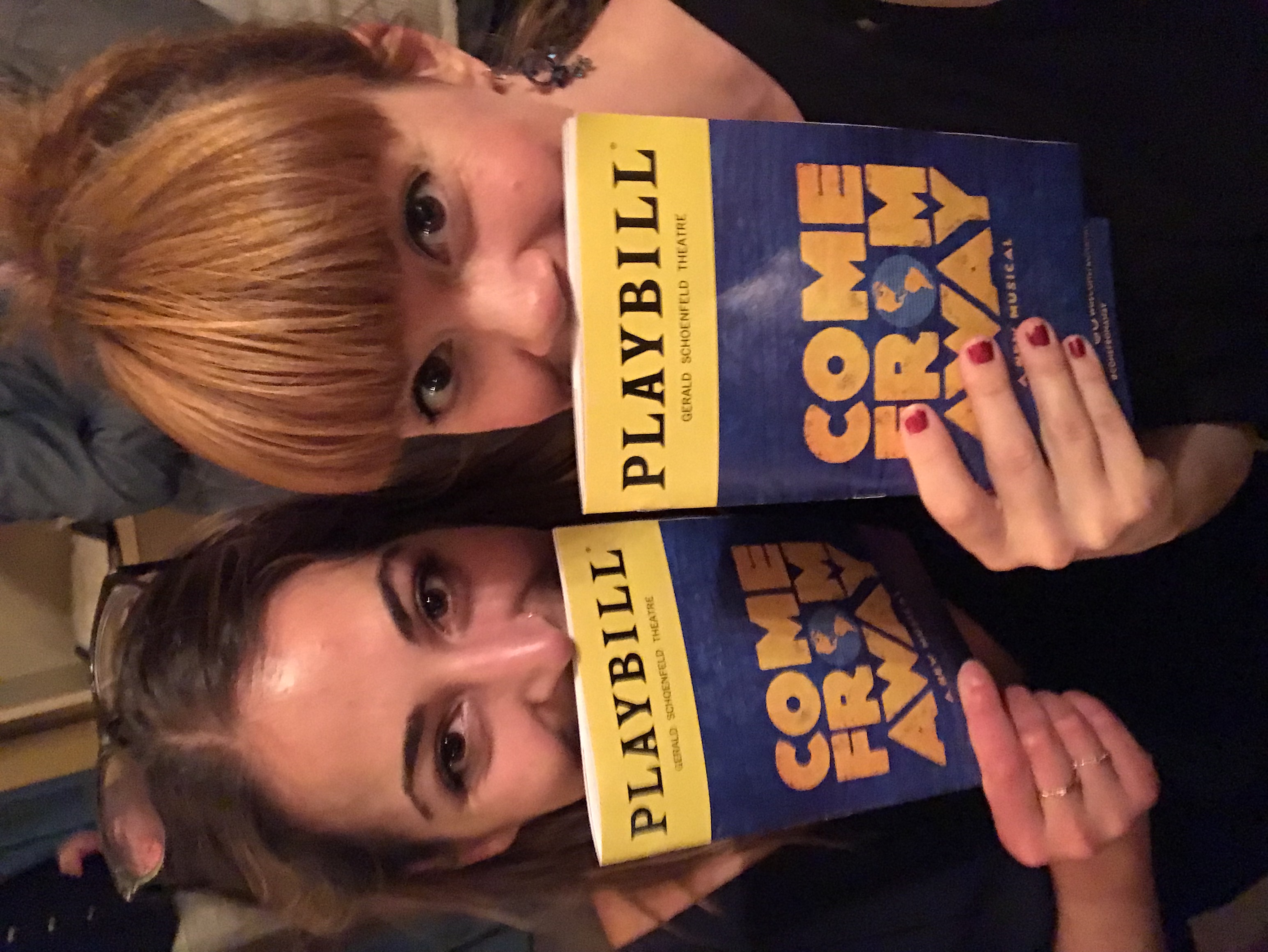 Blair with Kat Cacciola at Come From Away on Broadway