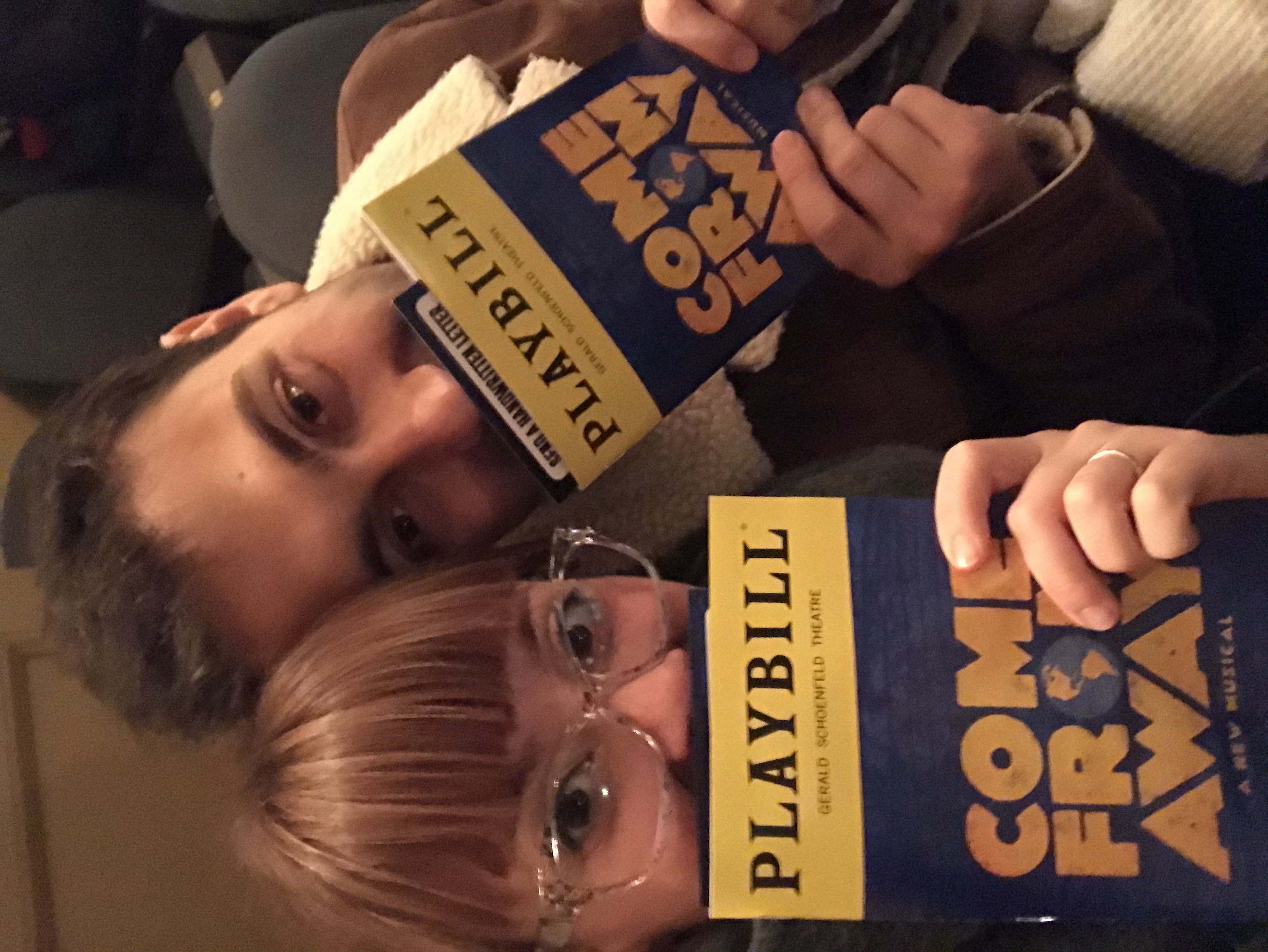 Blair with Michael Esposito II at Come From Away on Broadway