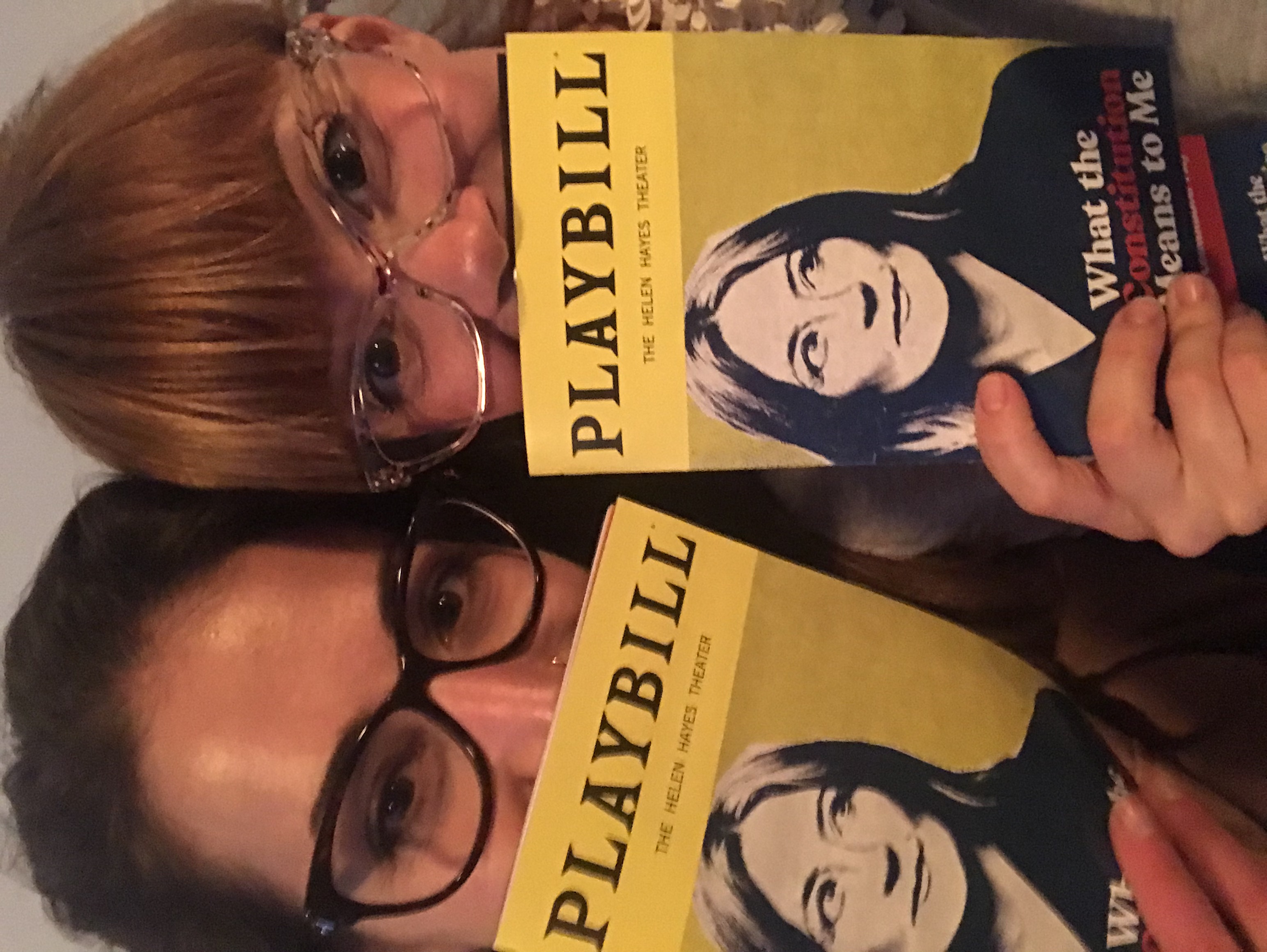 Blair and Kat Cacciola at What the Constitution Means to Me on Broadway